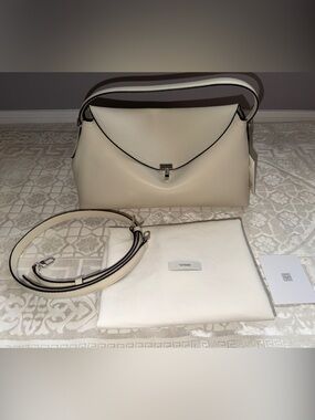 Toteme Cream Leather Shoulder Bag